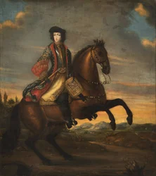 Frédéric IV de Holstein-Gottorp à cheval - Portrait anonyme