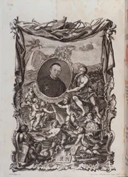Frontispice avec portrait de Tractatus musicus par Meinrad Spiess