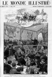 Discours du général Charette lors de la réunion des Zouaves pontificaux à la Basse Motte en Bretagne. Dans « Le Monde Illustré » 1885.