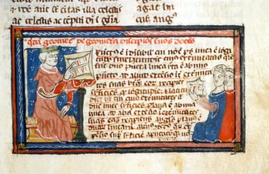 Course de Géomètre - Enluminure du Moyen Âge (ref. 418)