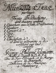 Georg Philipp Telemann. Compositeur allemand (Magdebourg)