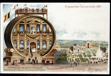 Tonneau gigantesque - Maison Kramer - Exposition universelle de 1897 à Bruxelles