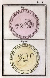 Grimoire du Pape Honorius utilisé pour invoquer des démons. Éd. de 1760.