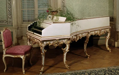 Clavecin du compositeur autrichien Wolfgang Amadeus Mozart (1756-1791)