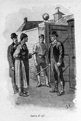 Illustration du livre Sherlock Holmes. Fin du 19ème siècle