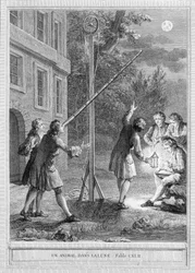 Illustration de la fable « Un animal dans la lune » de Jean de la Fontaine