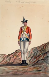 Officier indien, armée du Bengale, c.1805