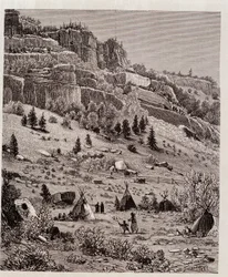 Campement indien dans la forêt de Kaibab, USA - dans « Tour du Monde »