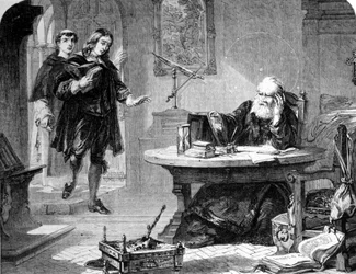 John Milton visitant Galileo Galilei dans sa cellule de l