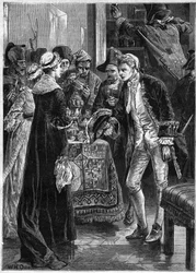 John Paul Jones rend visite à Lady Selkirk après que ses hommes ont pris ses objets de valeur
