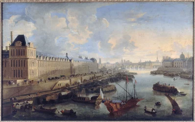 La Grande Galerie du Louvre, le Pont-Neuf, la Cité, le collège des Quatre-Nations