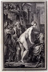 La mare du compère Pierre dans « Contes et nouvelles en vers » par Jean de La Fontaine. 1762.