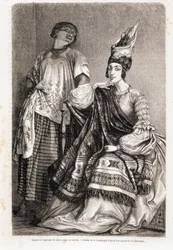 Dame et Négresse de Saint Louis en toilette - dans « Le Tour du Monde »