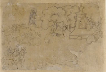 Paysage avec une figure de la Vierge Marie