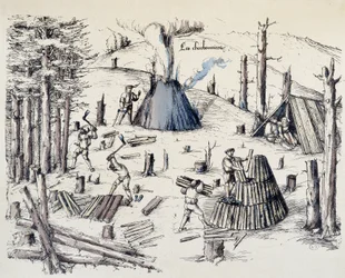 Les charbonniers - dans « La croix aux mines »