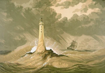 Phare avec navire à voile