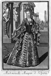 Mademoiselle Maupin (1670-1707), chanteuse française.