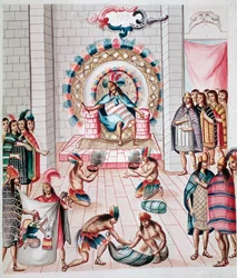 Faire des offrandes au roi (Aquarelle, vers 1770-1780)