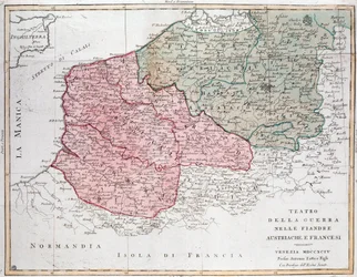 Carte de la campagne des Flandres entre l