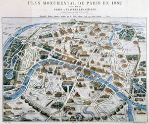 Plan monumental de Paris en 1882