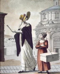Vieux métier : la modiste et son assistante