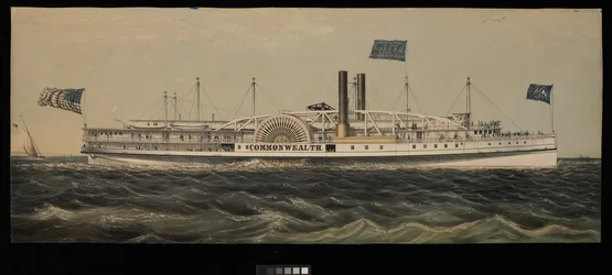 Paddle Steamer Commonwealth. Great Eastern Line vers Boston via Norwich & Worcester