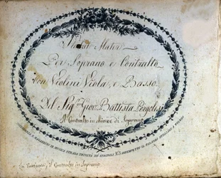 Partition du « Stabat Mater » par Jean Baptiste Pergolese