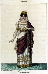 Pauline Viardot - García (1821-1910), chanteuse française dans le rôle de Didon. Opéra « Didone Abbandonata » de Saverio Mercadante