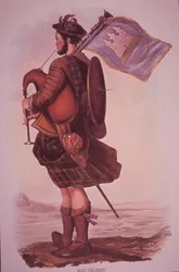 Joueur de cornemuse du clan MacCriumin