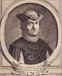 Portrait de Baruch Spinoza (1632-1677), philosophe néerlandais. Gravure du XVIIIe siècle