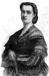 Portrait de Carlotta Patti (1835-1889) chanteuse lyrique, sœur d