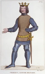 Portrait de Charles V le Sage en costume militaire (1338 - 1380)