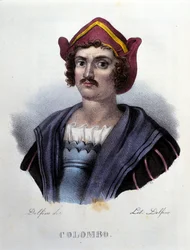 Portrait de Christophe Colomb, gravure XIXe siècle
