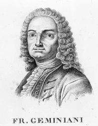 Portrait de Francesco Saverio Geminiani. Musicien italien (Lucca)
