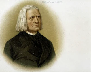 Portrait de Franz Liszt. Chromolithographie du XIXe siècle