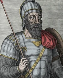 Portrait de Godefroy de Bouillon (1040/61-1100), chevalier franc et l