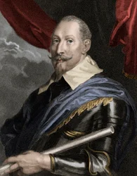 Portrait de Gustave Adolphe II (Gustave Adolphe) (1594-1632), roi de Suède - Gustavus Adolphus II 1594-1632, roi de Suède 1611-1632 - gravure - 19ème siècle