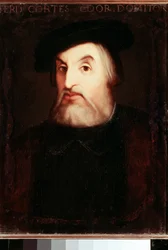 Portrait de Hernan Cortes (1485-1547), conquistador espagnol du Mexique