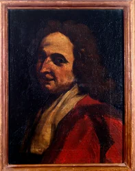 Portrait du chanteur italien Stefano Landi (1587-1639) Peinture anonyme. XVIIIe siècle. Bologna, Civico museo Museo Bibliografico