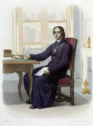 Portrait de Jean Baptiste (Jean-Baptiste) Massillon, prédicateur français (1663-1742) - dans « Le Plutarque Français », éd. Mennechet