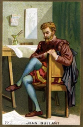Portrait de Jean Bullant (1520 - 1578) architecte, designer et théoricien français. Chromolithographie du 19ème siècle