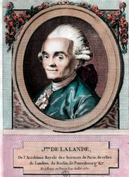 Portrait de Jean Jérôme Lefrançois de Lalande (gravure du 18e siècle)