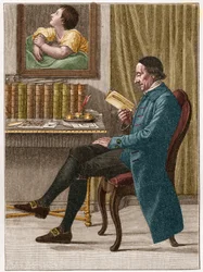 Portrait de Johann Kaspar Lavater ou Gaspard Lavater (1741-1801), théologien suisse et écrivain germanophone connu pour son travail sur la physiognomonie.