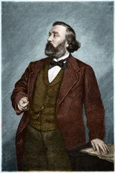 Portrait de Léon Gambetta (1838-1882), homme politique français.