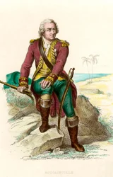 Portrait de Louis Antoine, Comte de Bougainville (1729 - 1811) navigateur français. Gravure du XIXe siècle. Coll. Go.