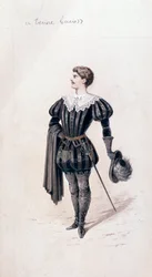 Portrait de Lucio, ténor dans Lucia di Lammermoor, opéra de Gaetano Donizetti