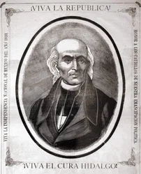Portrait de Miguel Hidalgo y Costilla (1753 - 1811), prêtre mexicain (en 1810 il a proclamé l