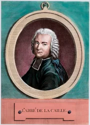Portrait de Nicolas Louis de Lacaille (1713-1762), astronome français. Gravure du 18e siècle