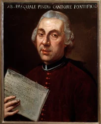 Portrait de Pasquale Piseri (Pisari) (1725-1778) compositeur italien Peinture anonyme. XVIIIe siècle Bologna, civico museo musicale
