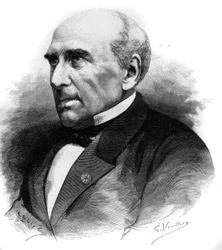 Portrait de Pierre Guillaume Frédéric Le Play (1806-1882), ingénieur et sociologue français. Gravure dans « Le Monde Illustré » n°1306 du 8 avril 1882